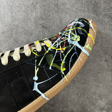 Maison Margiela Calfskin Replica MM6马吉拉 德训运动休闲板鞋 黑色泼墨 原版一比一开 Maison Margiela Calfskin Replica MM6马吉拉 德训运动休闲板鞋 黑色泼墨 原版一比一开