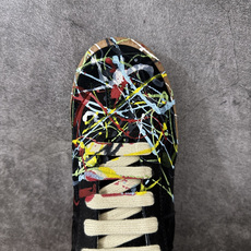 Maison Margiela Calfskin Replica MM6马吉拉 德训运动休闲板鞋 黑色泼墨 原版一比一开 Maison Margiela Calfskin Replica MM6马吉拉 德训运动休闲板鞋 黑色泼墨 原版一比一开