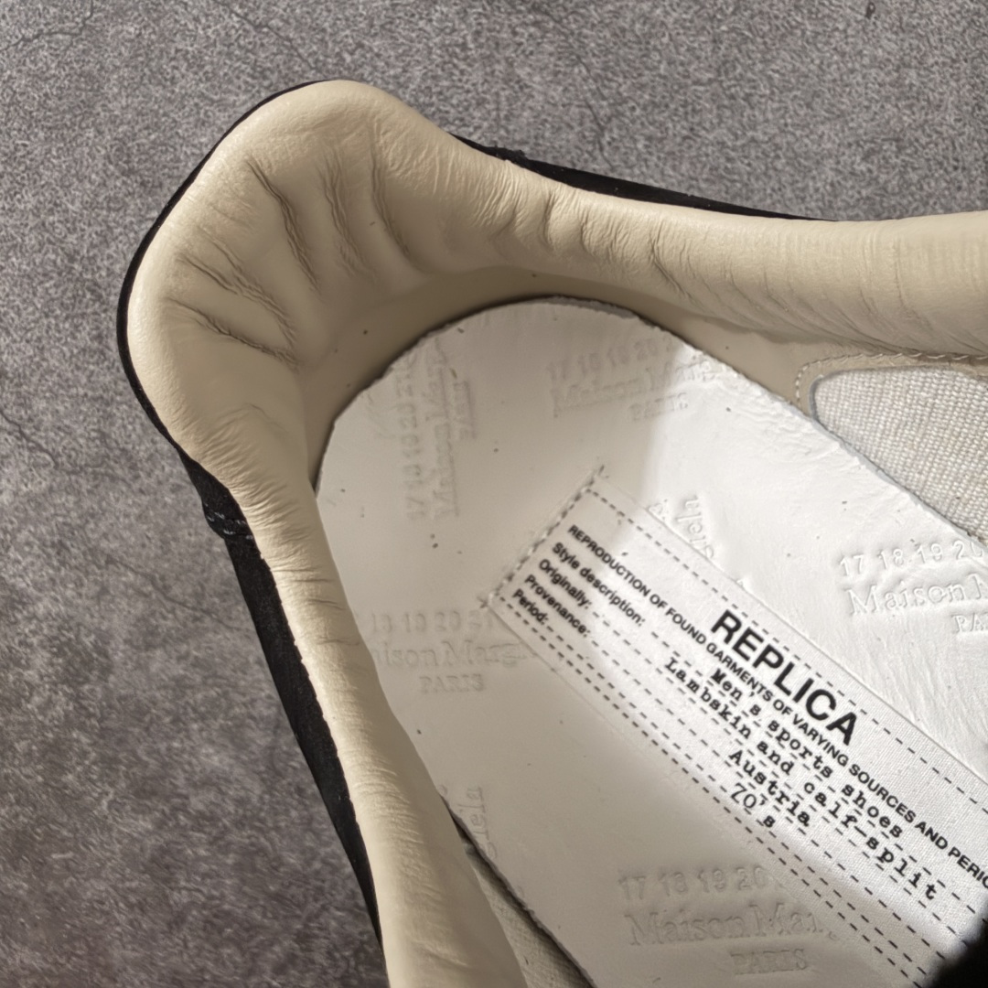 Maison Margiela Calfskin Replica MM6马吉拉 德训运动休闲板鞋 黑色泼墨 原版一比一开 Maison Margiela Calfskin Replica MM6马吉拉 德训运动休闲板鞋 黑色泼墨 原版一比一开