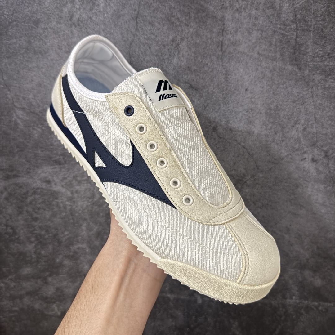 美津浓Mizuno LG 60S 复古舒适 SLIP-ON 薄底一脚蹬穿脱方便 防滑耐磨透气轻便 低帮 生活休闲鞋 男女