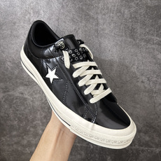 木村联名配色手提袋+匡威OneStar星星鞋 光面皮黑色 Converse One Star Ox 帆布休闲板鞋 A17 木村联名配色手提袋+匡威OneStar星星鞋 光面皮黑色 Converse One Star Ox 帆布休闲板鞋 A17
