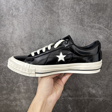 木村联名配色手提袋+匡威OneStar星星鞋 光面皮黑色 Converse One Star Ox 帆布休闲板鞋 A17 木村联名配色手提袋+匡威OneStar星星鞋 光面皮黑色 Converse One Star Ox 帆布休闲板鞋 A17