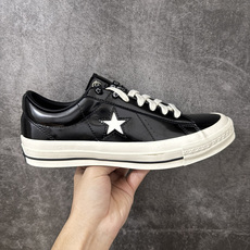 木村联名配色手提袋+匡威OneStar星星鞋 光面皮黑色 Converse One Star Ox 帆布休闲板鞋 A17 木村联名配色手提袋+匡威OneStar星星鞋 光面皮黑色 Converse One Star Ox 帆布休闲板鞋 A17