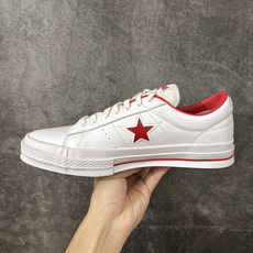 匡威OneStar星星鞋 光面皮白色红标 Converse One Star Ox 帆布休闲板鞋 C 行业一线头部硫化大 匡威OneStar星星鞋 光面皮白色红标 Converse One Star Ox 帆布休闲板鞋 C 行业一线头部硫化大