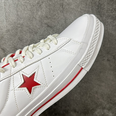 匡威OneStar星星鞋 光面皮白色红标 Converse One Star Ox 帆布休闲板鞋 C 行业一线头部硫化大 匡威OneStar星星鞋 光面皮白色红标 Converse One Star Ox 帆布休闲板鞋 C 行业一线头部硫化大