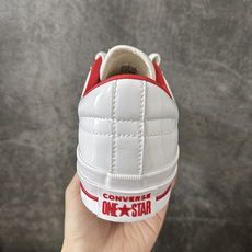 匡威OneStar星星鞋 光面皮白色红标 Converse One Star Ox 帆布休闲板鞋 C 行业一线头部硫化大 匡威OneStar星星鞋 光面皮白色红标 Converse One Star Ox 帆布休闲板鞋 C 行业一线头部硫化大