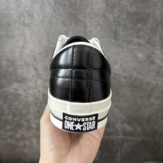 匡威OneStar星星鞋 光面皮黑白 Converse One Star Ox 帆布休闲板鞋 C 行业一线头部硫化大厂出 匡威OneStar星星鞋 光面皮黑白 Converse One Star Ox 帆布休闲板鞋 C 行业一线头部硫化大厂出