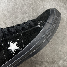 匡威OneStar星星鞋 光面皮黑色白标 Converse One Star Ox 帆布休闲板鞋 C 行业一线头部硫化大 匡威OneStar星星鞋 光面皮黑色白标 Converse One Star Ox 帆布休闲板鞋 C 行业一线头部硫化大