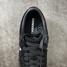 匡威OneStar星星鞋 光面皮黑色白标 Converse One Star Ox 帆布休闲板鞋 C 行业一线头部硫化大 匡威OneStar星星鞋 光面皮黑色白标 Converse One Star Ox 帆布休闲板鞋 C 行业一线头部硫化大