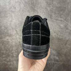 匡威OneStar星星鞋 光面皮黑色白标 Converse One Star Ox 帆布休闲板鞋 C 行业一线头部硫化大 匡威OneStar星星鞋 光面皮黑色白标 Converse One Star Ox 帆布休闲板鞋 C 行业一线头部硫化大