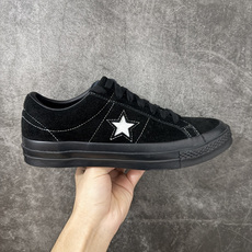 匡威OneStar星星鞋 光面皮黑色白标 Converse One Star Ox 帆布休闲板鞋 C 行业一线头部硫化大 匡威OneStar星星鞋 光面皮黑色白标 Converse One Star Ox 帆布休闲板鞋 C 行业一线头部硫化大
