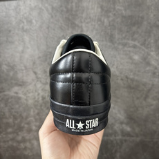 匡威OneStar星星鞋 光面皮黑色白标 Converse One Star Ox 帆布休闲板鞋 C 行业一线头部硫化大 匡威OneStar星星鞋 光面皮黑色白标 Converse One Star Ox 帆布休闲板鞋 C 行业一线头部硫化大