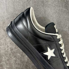 匡威OneStar星星鞋 光面皮黑色白标 Converse One Star Ox 帆布休闲板鞋 C 行业一线头部硫化大 匡威OneStar星星鞋 光面皮黑色白标 Converse One Star Ox 帆布休闲板鞋 C 行业一线头部硫化大