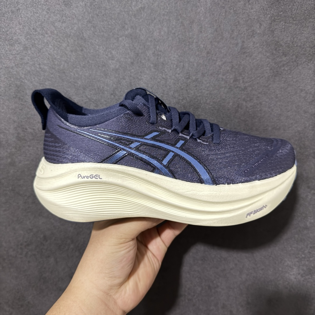 Asics Gel-Nimbus 27 亚瑟士复古透气休闲鞋缓震男子耐磨跑步鞋 货号: 1012B819 001 尺码: Asics Gel-Nimbus 27 亚瑟士复古透气休闲鞋缓震男子耐磨跑步鞋 货号: 1012B819 001 尺码: