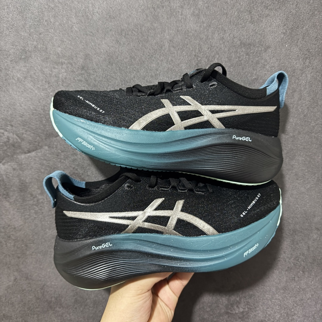 Asics Gel-Nimbus 27 亚瑟士复古透气休闲鞋缓震男子耐磨跑步鞋 货号: 1012B819 001 尺码: Asics Gel-Nimbus 27 亚瑟士复古透气休闲鞋缓震男子耐磨跑步鞋 货号: 1012B819 001 尺码: