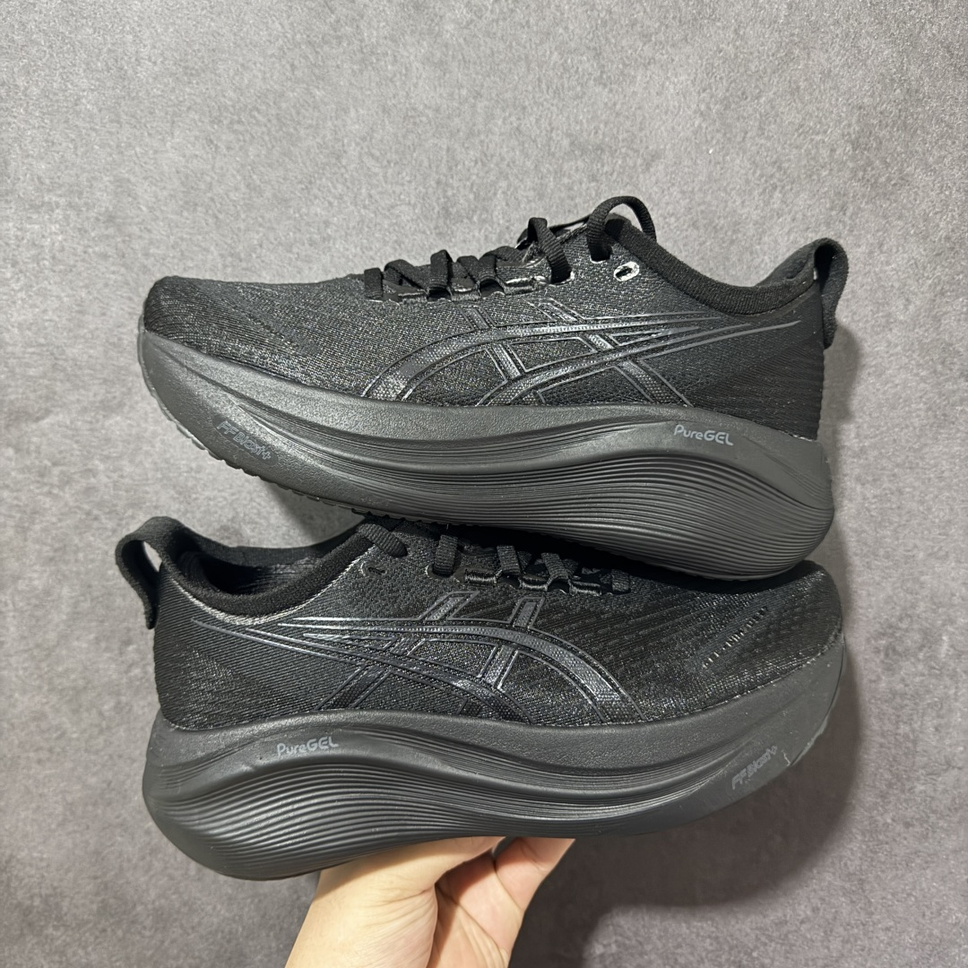 Asics Gel-Nimbus 27 亚瑟士复古透气休闲鞋缓震男子耐磨跑步鞋 货号: 1012B819 001 尺码: Asics Gel-Nimbus 27 亚瑟士复古透气休闲鞋缓震男子耐磨跑步鞋 货号: 1012B819 001 尺码: