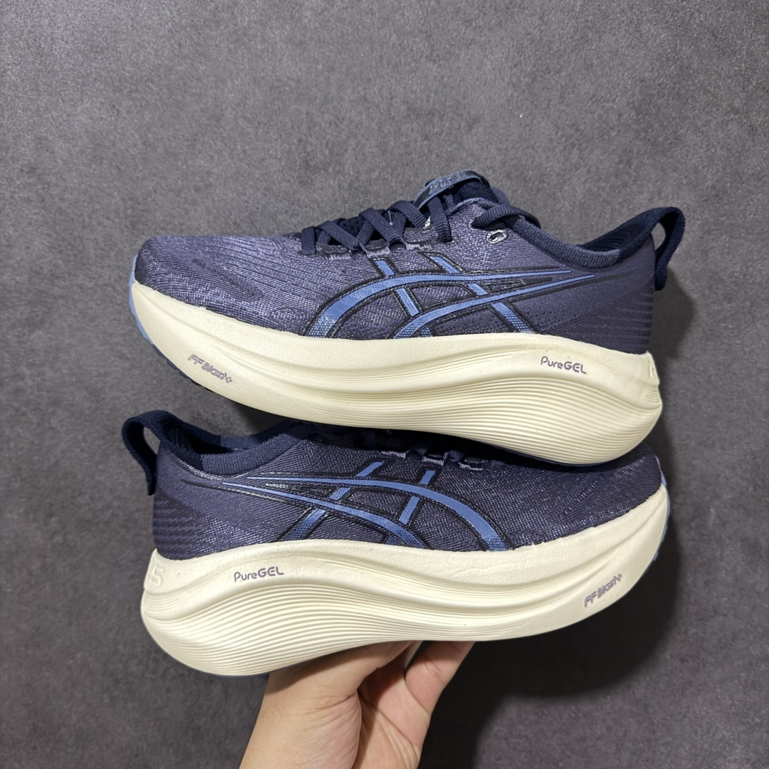 Asics Gel-Nimbus 27 亚瑟士复古透气休闲鞋缓震男子耐磨跑步鞋 货号: 1012B819 001 尺码: Asics Gel-Nimbus 27 亚瑟士复古透气休闲鞋缓震男子耐磨跑步鞋 货号: 1012B819 001 尺码: