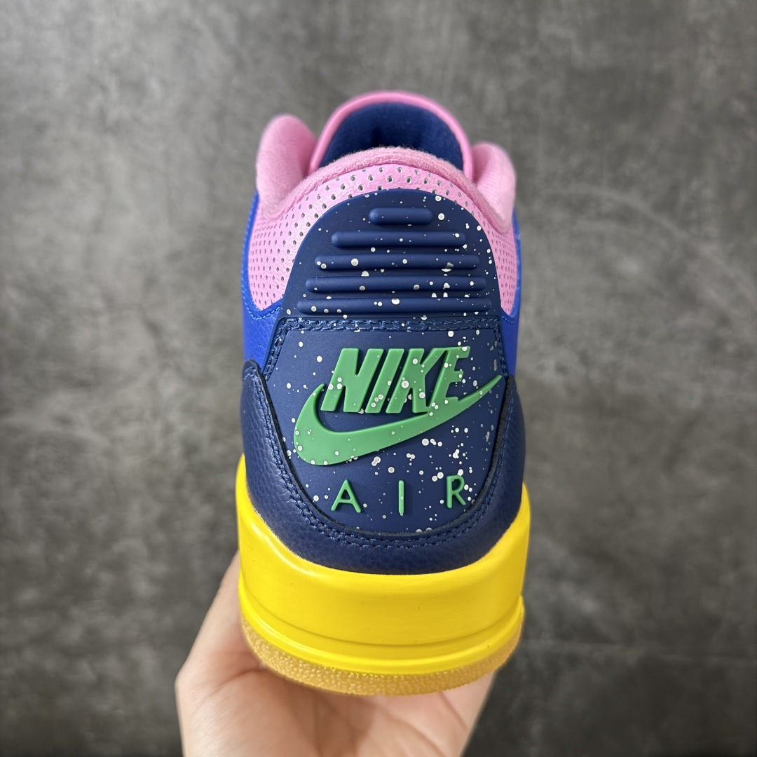 AJ3巴西 蓝粉 Air Jordan 3 Retro OG Brasil 巴西足球队设计灵感 赛车蓝 货号:IV487 AJ3巴西 蓝粉 Air Jordan 3 Retro OG Brasil 巴西足球队设计灵感 赛车蓝 货号:IV487