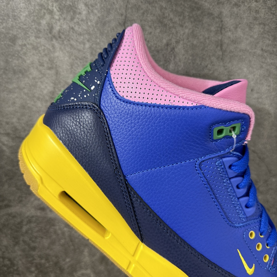 AJ3巴西 蓝粉 Air Jordan 3 Retro OG Brasil 巴西足球队设计灵感 赛车蓝 货号:IV487 AJ3巴西 蓝粉 Air Jordan 3 Retro OG Brasil 巴西足球队设计灵感 赛车蓝 货号:IV487