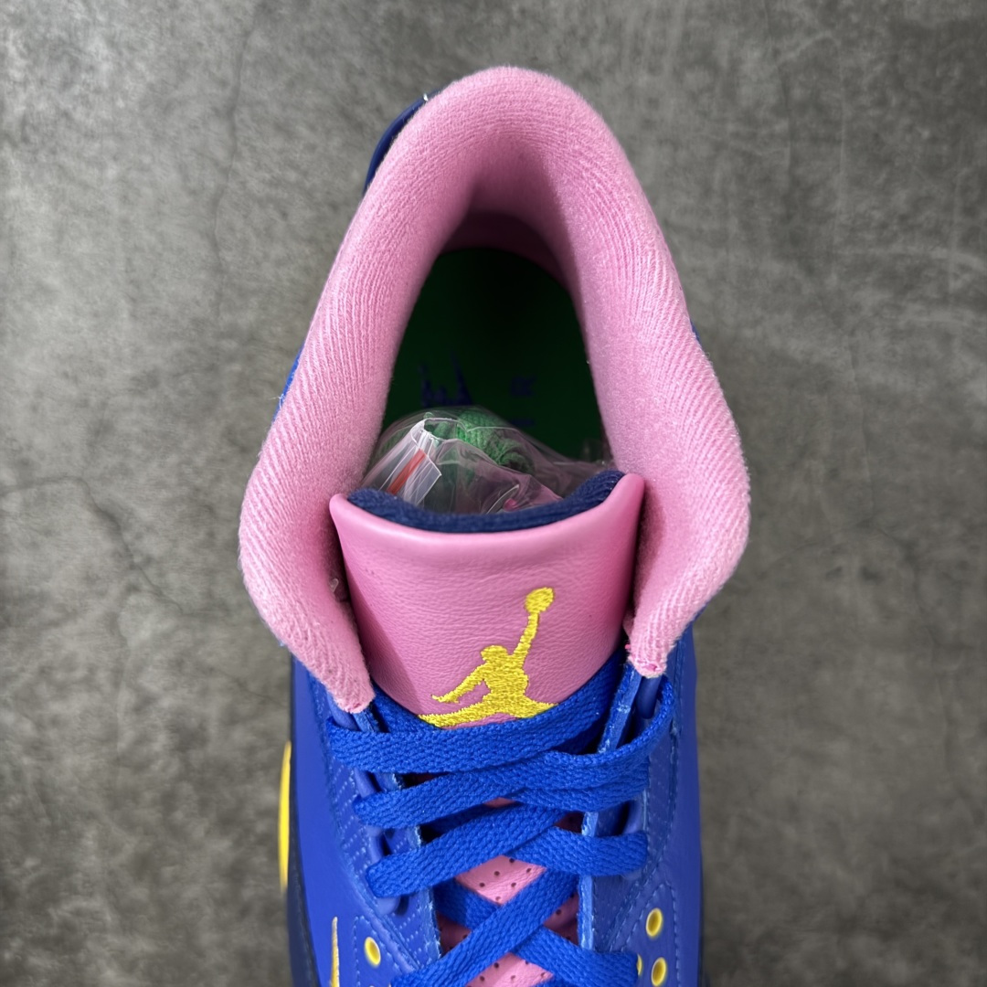 AJ3巴西 蓝粉 Air Jordan 3 Retro OG Brasil 巴西足球队设计灵感 赛车蓝 货号:IV487 AJ3巴西 蓝粉 Air Jordan 3 Retro OG Brasil 巴西足球队设计灵感 赛车蓝 货号:IV487