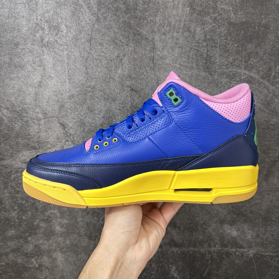AJ3巴西 蓝粉 Air Jordan 3 Retro OG Brasil 巴西足球队设计灵感 赛车蓝 货号:IV487 AJ3巴西 蓝粉 Air Jordan 3 Retro OG Brasil 巴西足球队设计灵感 赛车蓝 货号:IV487