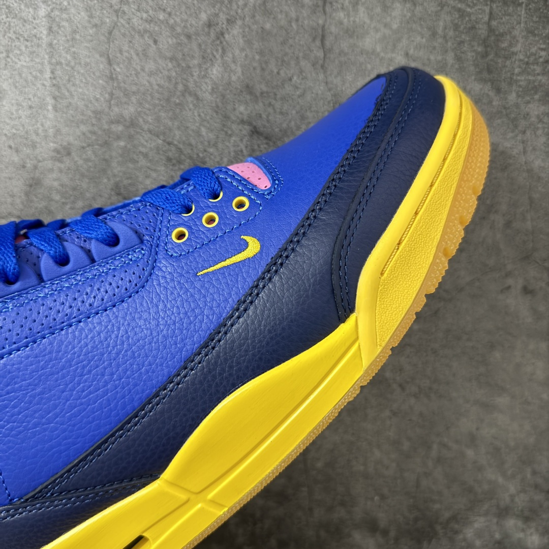 AJ3巴西 蓝粉 Air Jordan 3 Retro OG Brasil 巴西足球队设计灵感 赛车蓝 货号:IV487 AJ3巴西 蓝粉 Air Jordan 3 Retro OG Brasil 巴西足球队设计灵感 赛车蓝 货号:IV487