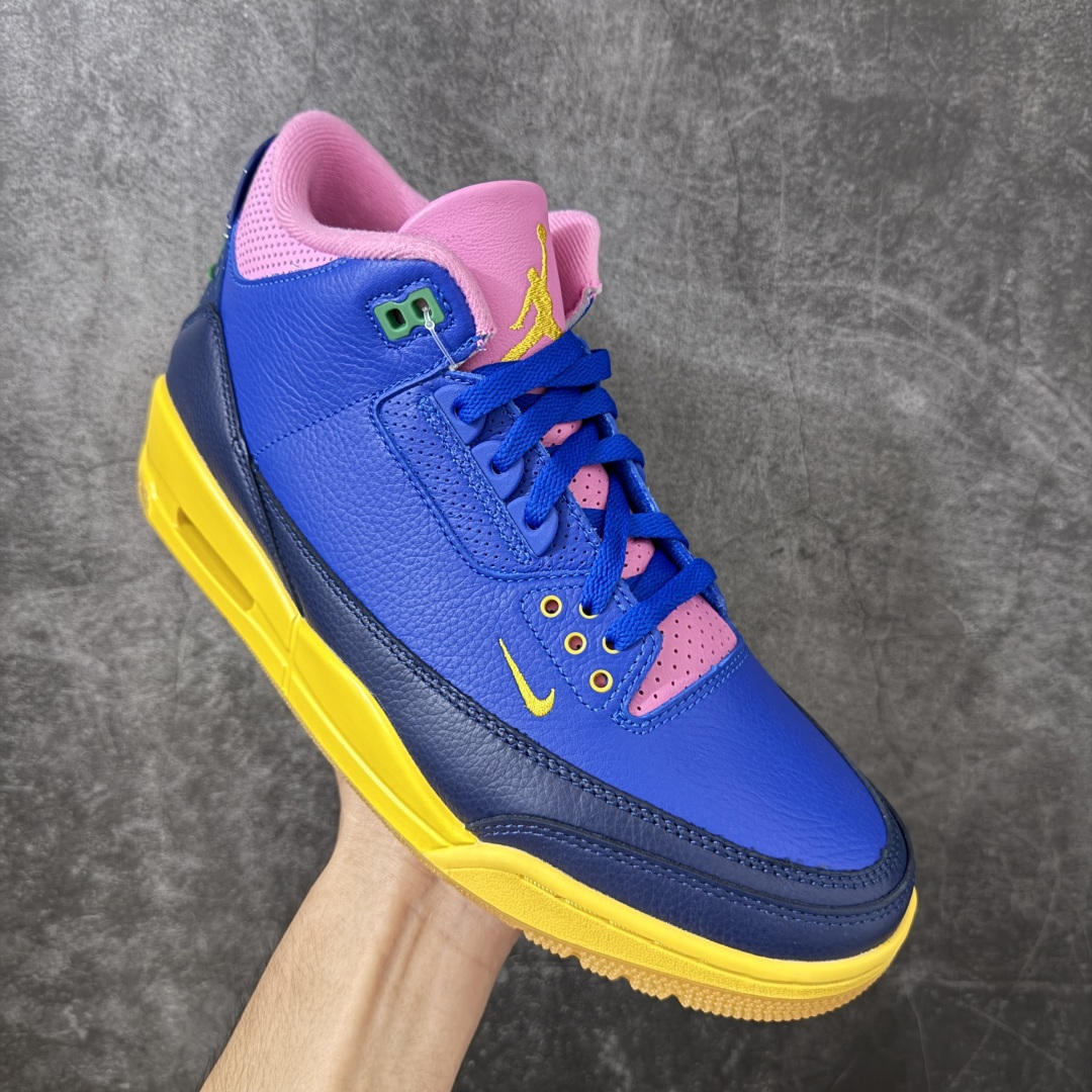 AJ3巴西 蓝粉 Air Jordan 3 Retro OG Brasil 巴西足球队设计灵感 赛车蓝 货号:IV487 AJ3巴西 蓝粉 Air Jordan 3 Retro OG Brasil 巴西足球队设计灵感 赛车蓝 货号:IV487