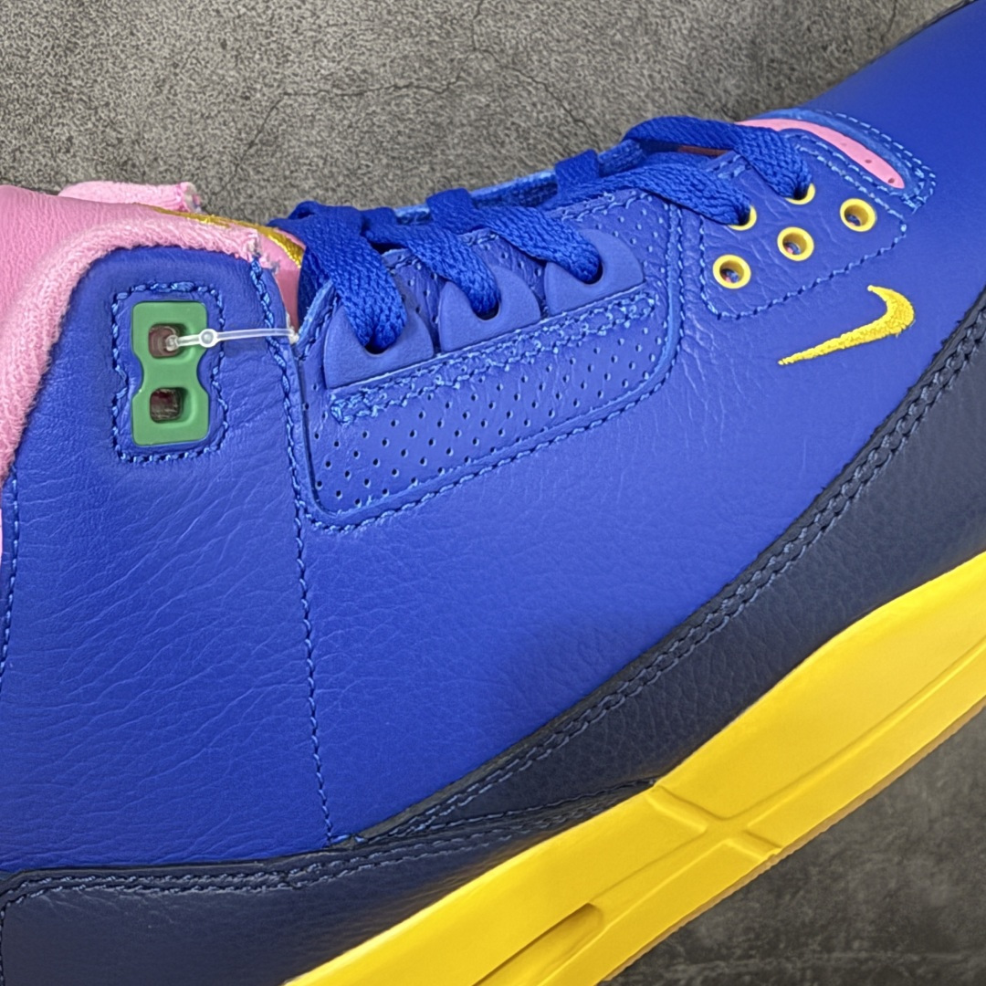 AJ3巴西 蓝粉 Air Jordan 3 Retro OG Brasil 巴西足球队设计灵感 赛车蓝 货号:IV487 AJ3巴西 蓝粉 Air Jordan 3 Retro OG Brasil 巴西足球队设计灵感 赛车蓝 货号:IV487