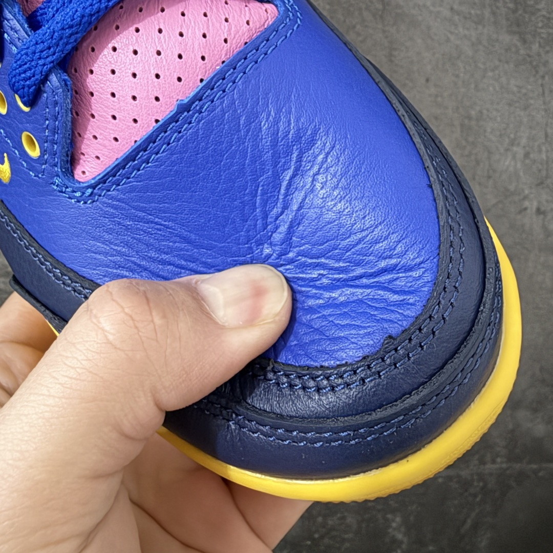 AJ3巴西 蓝粉 Air Jordan 3 Retro OG Brasil 巴西足球队设计灵感 赛车蓝 货号:IV487 AJ3巴西 蓝粉 Air Jordan 3 Retro OG Brasil 巴西足球队设计灵感 赛车蓝 货号:IV487