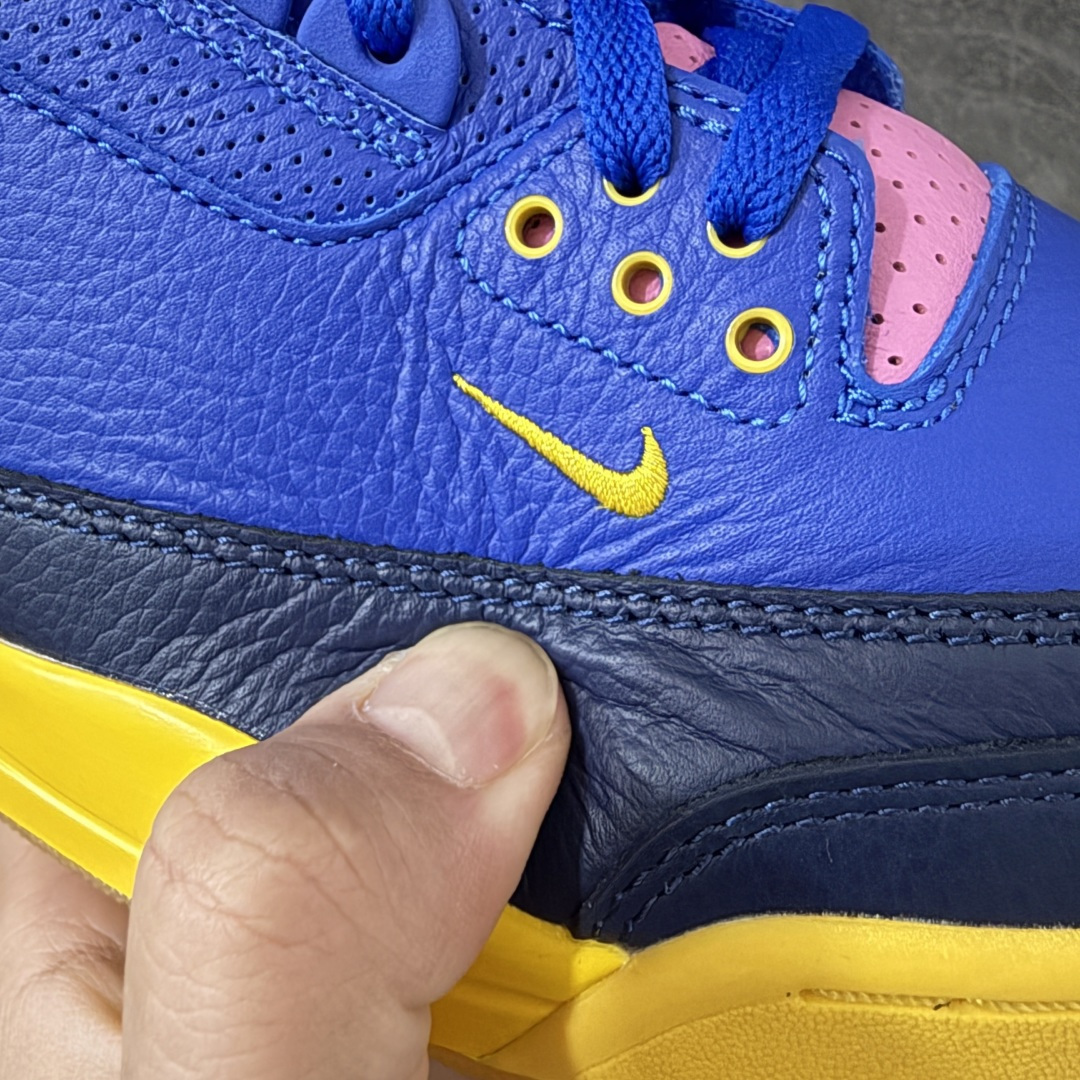 AJ3巴西 蓝粉 Air Jordan 3 Retro OG Brasil 巴西足球队设计灵感 赛车蓝 货号:IV487 AJ3巴西 蓝粉 Air Jordan 3 Retro OG Brasil 巴西足球队设计灵感 赛车蓝 货号:IV487