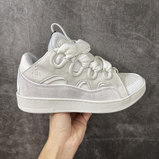 Lanvin Leather Curb Sneakers 浪凡面包鞋 现货 原版1:1开模重工艺制作 面料采用进口牛磨砂 Lanvin Leather Curb Sneakers 浪凡面包鞋 现货 原版1:1开模重工艺制作 面料采用进口牛磨砂