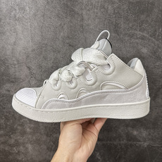 Lanvin Leather Curb Sneakers 浪凡面包鞋 现货 原版1:1开模重工艺制作 面料采用进口牛磨砂 Lanvin Leather Curb Sneakers 浪凡面包鞋 现货 原版1:1开模重工艺制作 面料采用进口牛磨砂