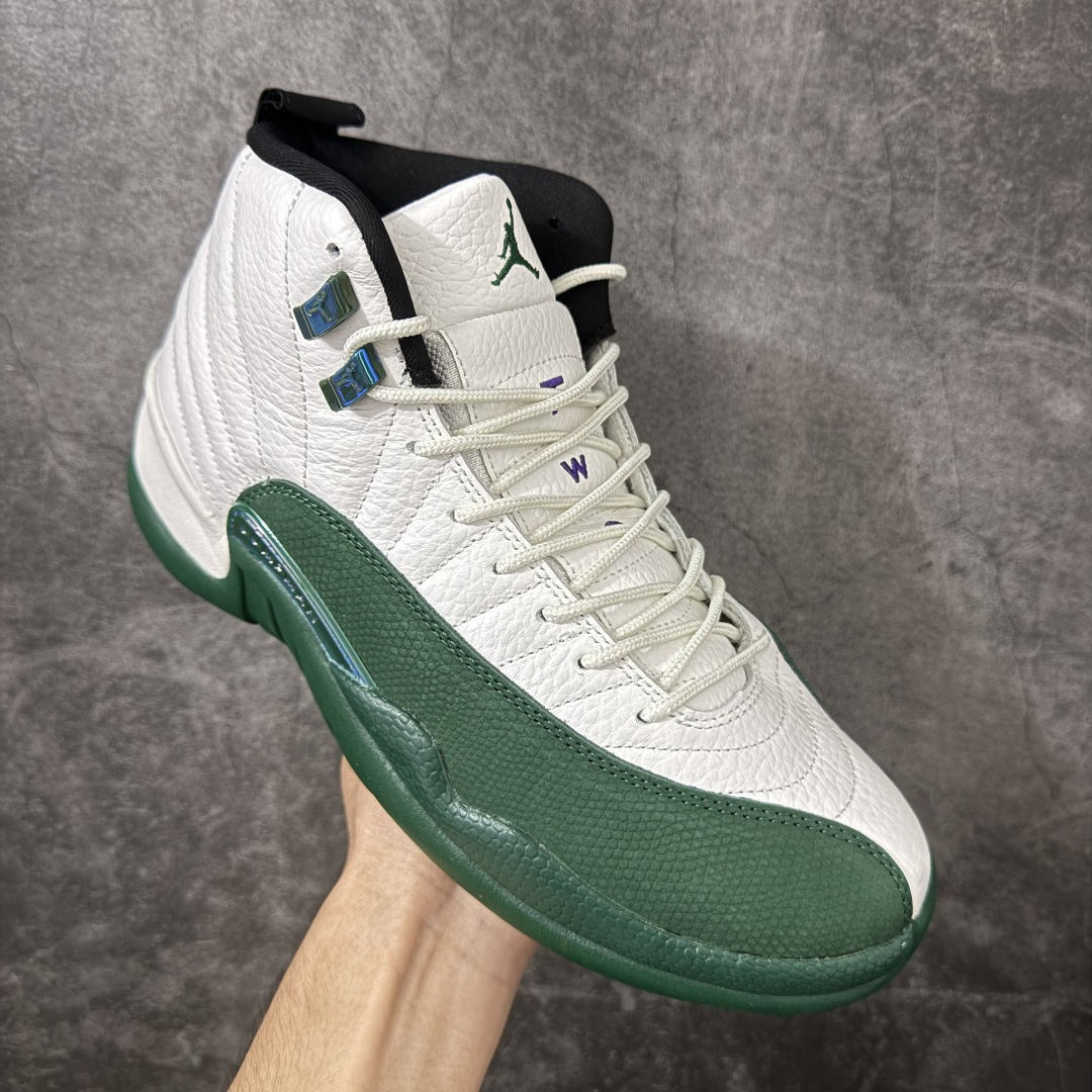 Air Jordan AJ12 Retro 潮流 中帮 复古篮球鞋 白绿雄鹿 CT8013-103 市场唯一附带GOAT