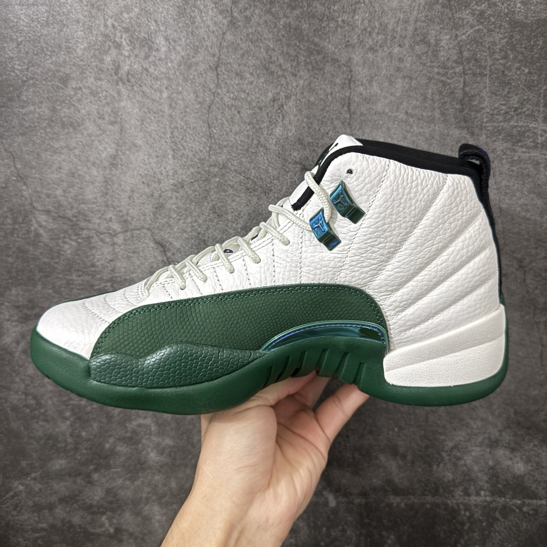 Air Jordan AJ12 Retro 潮流 中帮 复古篮球鞋 白绿雄鹿 CT8013-103 市场唯一附带GOAT