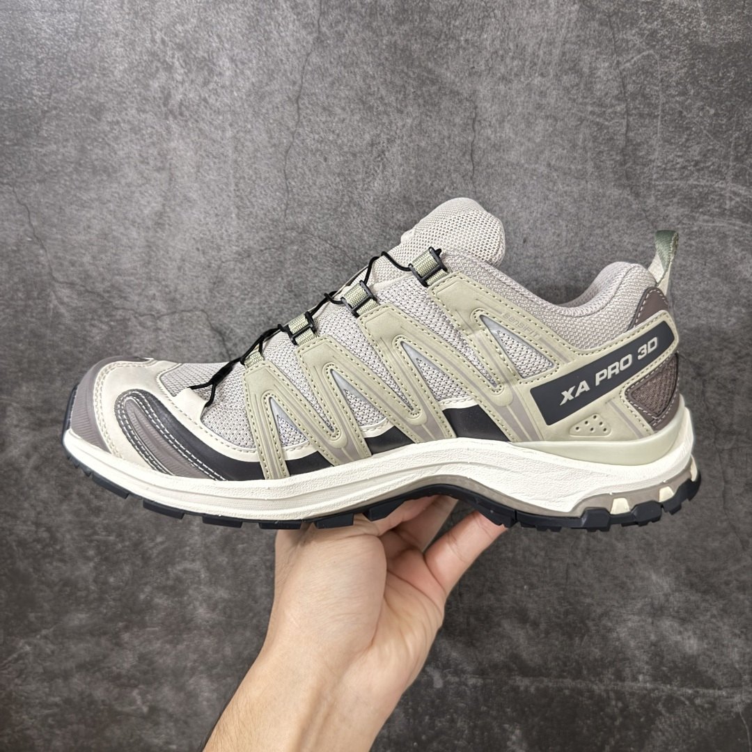 全新版本出货 纯原大厂出品 萨洛蒙 Salomon XA PRO 3D 户外轻便机能鞋 灰绿  纯原外贸平台特供订单 耗
