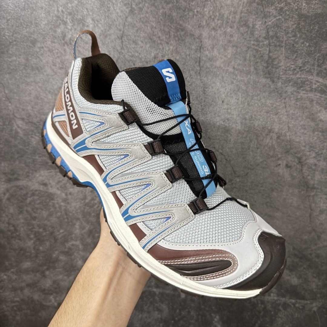 全新版本出货 纯原大厂出品 萨洛蒙 Salomon XA PRO 3D 户外轻便机能鞋 灰蓝  纯原外贸平台特供订单 耗