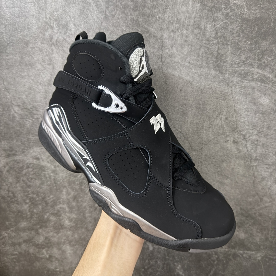 Air Jordan 8 Retro "Chrome" 高帮 复刻黑银 AJ8 乔丹8代 aj8 乔8 高邦 复刻黑灰色