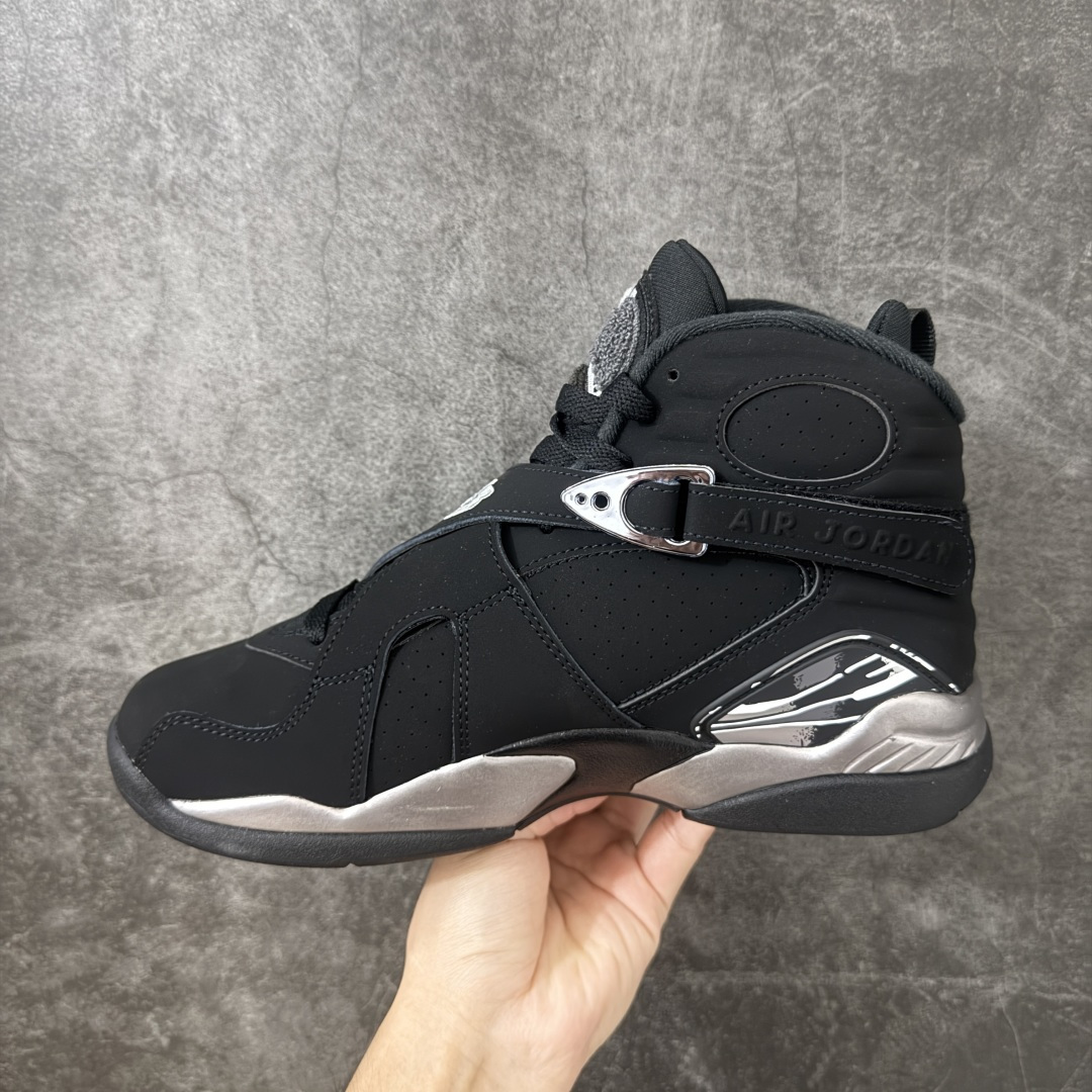 Air Jordan 8 Retro "Chrome" 高帮 复刻黑银 AJ8 乔丹8代 aj8 乔8 高邦 复刻黑灰色