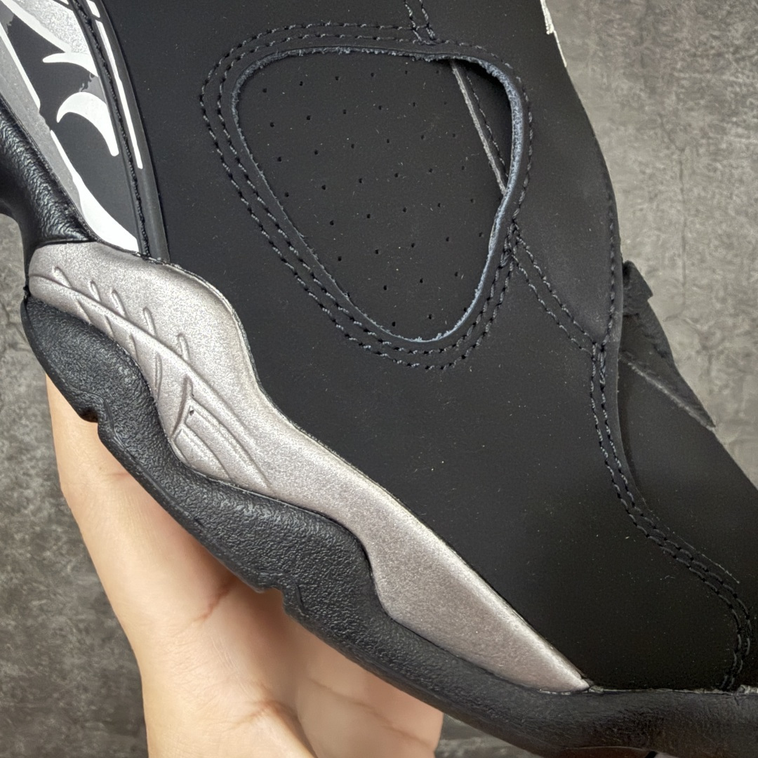 Air Jordan 8 Retro "Chrome" 高帮 复刻黑银 AJ8 乔丹8代 aj8 乔8 高邦 复刻黑灰色