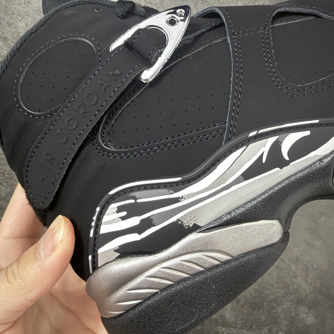 Air Jordan 8 Retro "Chrome" 高帮 复刻黑银 AJ8 乔丹8代 aj8 乔8 高邦 复刻黑灰色