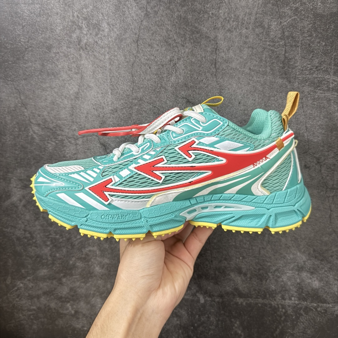 OFF-WHITE OW运动鞋 春夏走秀款球鞋 所有配件均通过定做出产正品裁片 原版比例大箭头定制网眼布双拼牛皮进口机器