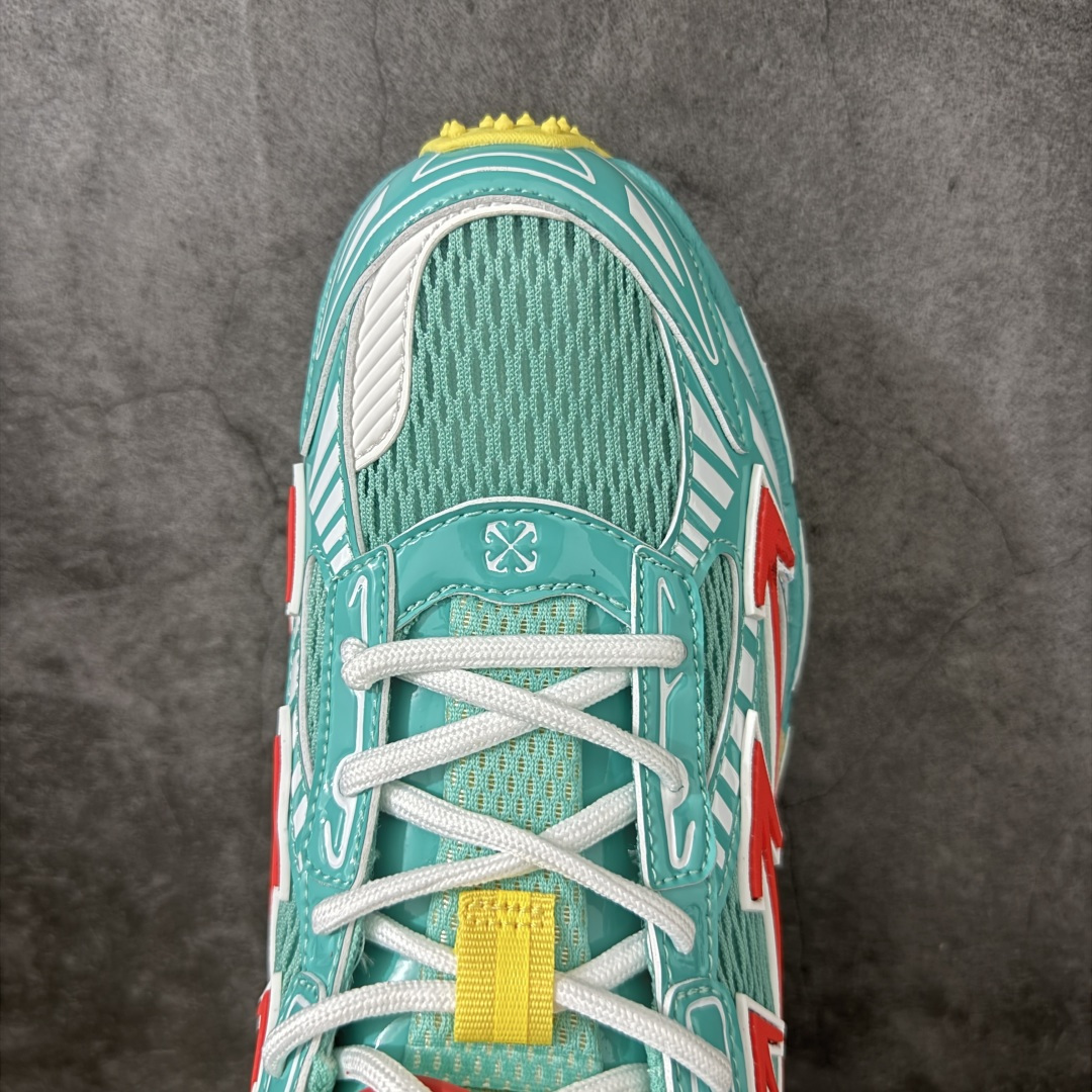 OFF-WHITE OW运动鞋 春夏走秀款球鞋 所有配件均通过定做出产正品裁片 原版比例大箭头定制网眼布双拼牛皮进口机器