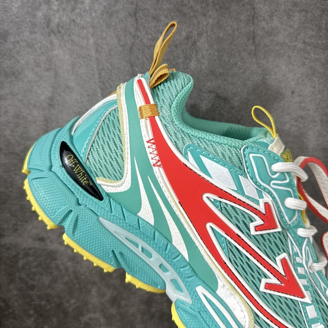 OFF-WHITE OW运动鞋 春夏走秀款球鞋 所有配件均通过定做出产正品裁片 原版比例大箭头定制网眼布双拼牛皮进口机器