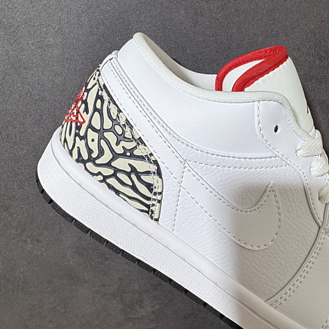 Nike Air Jordan 1 Phat Low AJ1 乔1 耐克 低帮休闲板鞋 同步官方配色 白红爆裂纹 货号: