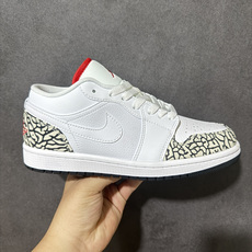 Nike Air Jordan 1 Phat Low AJ1 乔1 耐克 低帮休闲板鞋 同步官方配色 白红爆裂纹 货号: Nike Air Jordan 1 Phat Low AJ1 乔1 耐克 低帮休闲板鞋 同步官方配色 白红爆裂纹 货号: