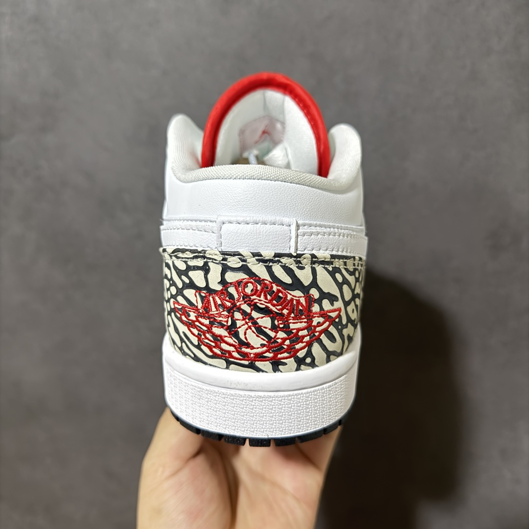 Nike Air Jordan 1 Phat Low AJ1 乔1 耐克 低帮休闲板鞋 同步官方配色 白红爆裂纹 货号: