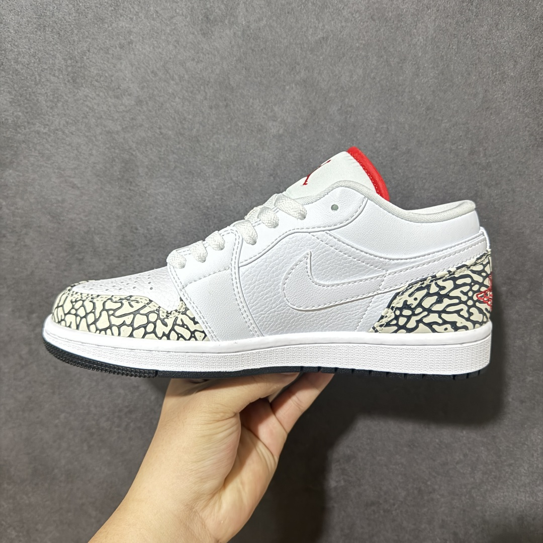 Nike Air Jordan 1 Phat Low AJ1 乔1 耐克 低帮休闲板鞋 同步官方配色 白红爆裂纹 货号: