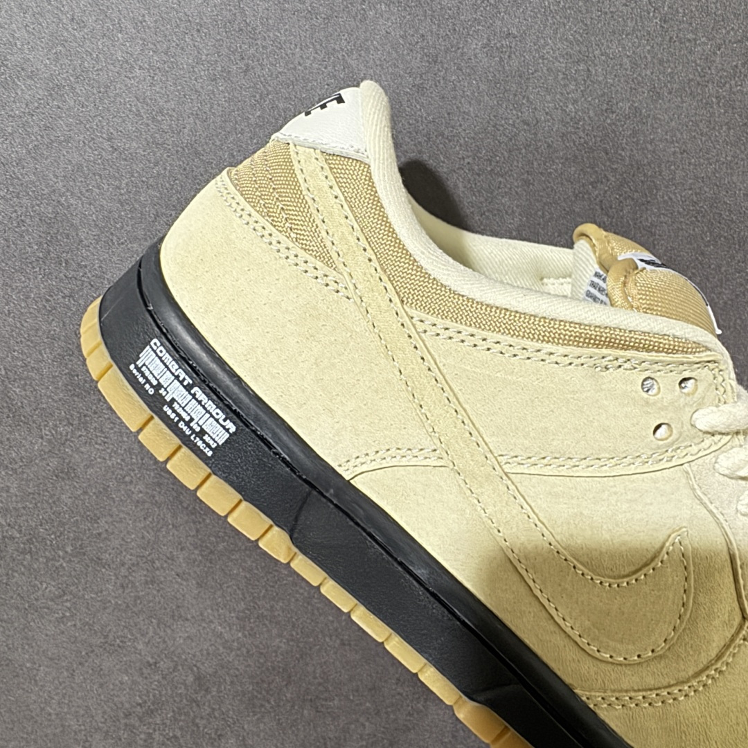 Nike SB Dunk Low 卡其黑灰勾 低帮休闲板鞋 #定制鞋盒 超高清洁度 皮料切割干净无任何毛边 细节完美  