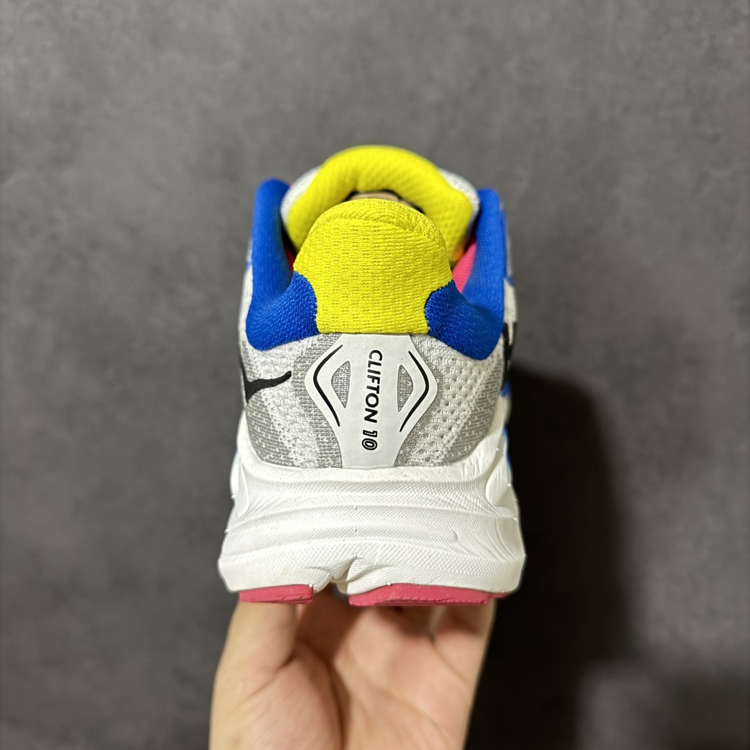 HOKA M CLIFTON 10 轻量低帮户外越野跑鞋 户外山脉越野轻量运动跑鞋 鞋面用轻的无缝架构 鞋带用了弹性不易