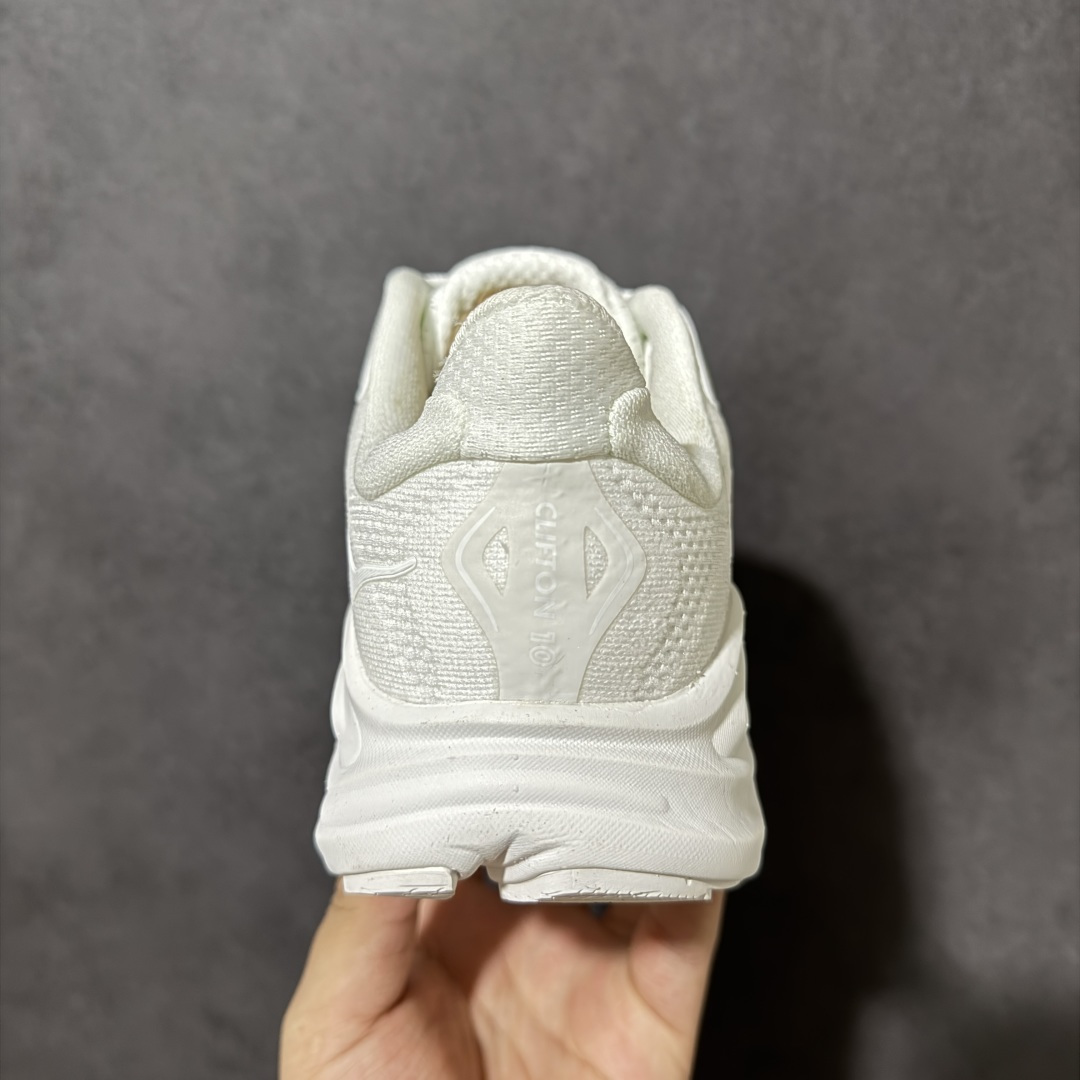 HOKA M CLIFTON 10 轻量低帮户外越野跑鞋 户外山脉越野轻量运动跑鞋 鞋面用轻的无缝架构 鞋带用了弹性不易